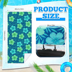 Hahafelt 2 Pack Car Seat Towel Covers with Storage Bag, 63 x 32 Inch Universal Non Slip Waterproof Sweat Protector for Car Truck, Gym Swimming Running, Machine Washable (Floral Hibiscus)