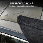 2-Pack 24" x 36" 11.8" x 11.8" Twisted-Loop Car Drying Towel 1500GSM Microfiber Cleaning Cloth for Car Trucks Motorcycles Streak Free Lint Free Ultra Absorbent Washing Cloth for Kitchen Window (Grey)