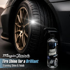 Magic Finish Tire Shine (16 fl oz) – Silicone-Based Tire Dressing for Long-Lasting Wet Look – High-Gloss Car Cleaning Supplies for Pro Detailing Results