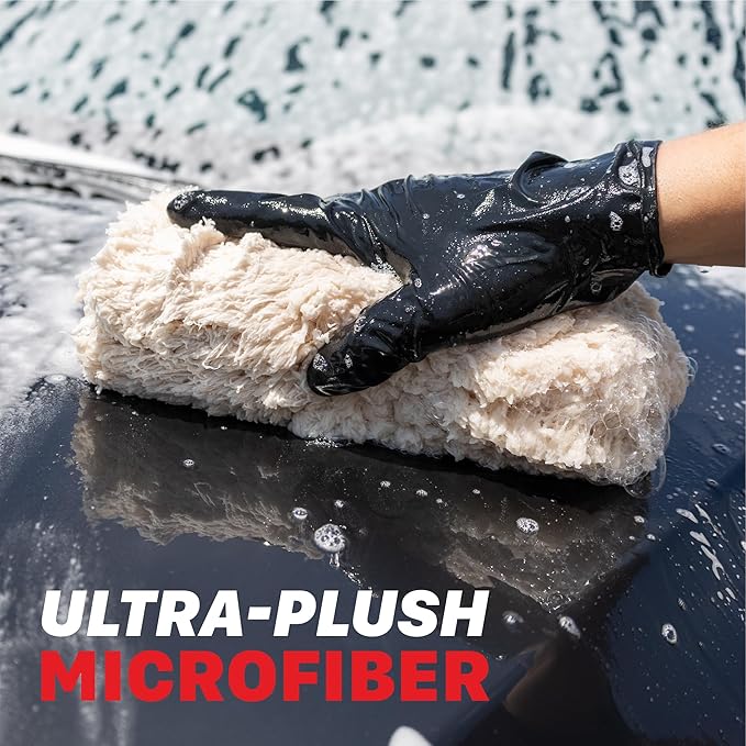 Maxshine Universal Ultra-Plush Microfiber Car Wash Sponge – Super Absorbent, Ultra-Soft Wash Pad for Scratch-Free Car Washing – Reusable Sponge for Auto Detailing, Car Care & Professional Cleaning