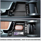 RUNROAD Center Console Organizer Tray Compatible with Volvo XC60 (2018-2025) / XC90 (2021-2024) / S90 S60 (2020-2025) V60 V90 Accessories, Insert Armrest Tray Middle Console Organizer