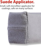 Adam's Polishes Suede Applicator (2 Pack) - Car Detailing Sponge, Use with Ceramic Spray, Graphene Coatings on Car Paint, Metal, Plastic Trim, Rubber & Glass