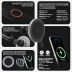 Tackform 20 Series High Strength Magnetic Wireless Charging Phone Holder with 20mm Ball - Compatible with MagSafe and Bulletpoint | NOT for Use with 1" / 25.4mm / B Sized Systems