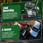 4 Channel Dash Cam,360° All-Around View Front Rear Left Right Inside Car Camera,3" IPS Screen,4-Way Dash Cam with 24H Parking Mode,Built-in GPS,8 IR Night Vision,G-Sensor,Free TF Card Included