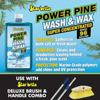 STAR BRITE Power Pine Wash & Wax - Concentrated Marine Grade Formula for Boats, Cars & More - Clean, Shine, UV Protect & Shed Stains in One Step