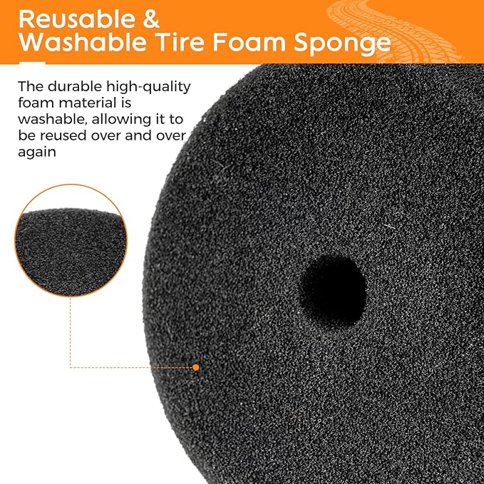 Flow Tire Shine Applicator, Reusable Car Tire Dressing Applicator, No-Drip Tire Applicator Works with All Tire Shine & Gels