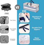 VENO 20 Pack Heavy Duty Moving Bags with Backpack Straps, Zippers & Handles, Extra Large Packing Bags for College Dorm Essentials, Moving Supplies Alternative to Cardboard Moving Boxes