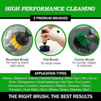 Drillbrush Medium Drill Brush Attachments for Cleaning Tile, Grout, Dishes, Pots, Pans, Air Fryers, and Boat Hulls - Cordless Power Spin Scrubber Drill Attachment - Electric Dish Scrubber Spin Brushes