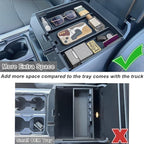 PIMCAR Full Center Console Organizer Tray for 2023-2026 Ford F250 F350 F450 F550 Super Duty, Truck Storage Insert with Non-Slip Pad (Full Console w/Bucket Seats ONLY) Not for Work Surface Console