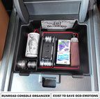 RUNROAD Center Console Upgraded Organizer Compatible with Acura RDX 2019 2020 2021 2022 2023 2024 Accessories, Armrest Storage Box Insert Card Container ABS Coin Holder Console Tray, Red