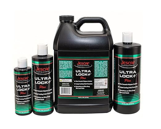 Jescar Ultra Lock + - 32oz | SiO2-Infused Advanced Polymer Sealant for Long-Lasting Paint Protection and High Gloss Finish – UV Protection, Easy Application, Safe for Cars, Boats, RVs, and Motorcycles