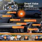 4K DashCam for Cars,4 Channel Car Dash Cam Front and Rear Inside with Voice Control,5G WiFi GPS, Night Vision, G Sensor, WDR, 24/7 Parking Mode Free 128G Card Loop Recording (Blue)
