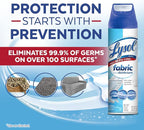 Lysol Fabric Disinfectant Spray, Sanitizing and Antibacterial Spray, For Disinfecting and Deodorizing Soft Furnishings, Sundrenched Linen 15 FL. Oz