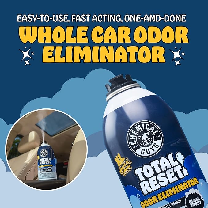 Chemical Guys Odor Eliminating Aerosol Fogger, Black Frost Scent - 3 oz Single Can For Cars, Trucks, And SUVs - Set-And-Forget Interior Deodorizer Neutralizes Smoke, Pet, Gym, And Food Odors & More