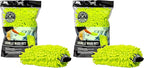 Chemical Guys MIC493 Chenille Premium Scratch-Free Microfiber Wash Mitt, Lime Green, 9.6" x 2.3" x 7" (Pack of 2)