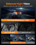 WOLFBOX G900 Tripro Cabin Version 3 Channel 4K Rear View Mirror Camera,8MP STARVIS IMX678 Night Vision,4K+1080P+2.5K Front Inside and Rear Mirror Dash Cam,5.8GHz WiFi,Voice Control,Includes 256GB Card