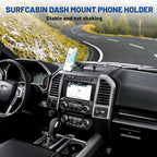 Surfcabin Magnetic Dash Phone Holder for F150, No Punching Required Phone Mount Compatible with 2015-2020 F150 2017-2022 F250 F350, Full Metal Cellphone Mounting Bracket for Most CellPhones