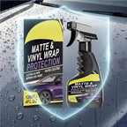 Car Interior Cleaning Spray - 120ml Matte Coating Hydrophobic UV Protection - Car Wrap Cleaner Detailer - for Stain Dust Oil Film Removal, Door Panel Seat Rubber Wheels