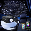 16W Car Home Starlight Headliner Kit, Twinkle & Sound Activate RGBW Fiber Optic Lights with APP & Remote Control, Star Lights for Ceiling Decoration, 200 pcs 9.8ft
