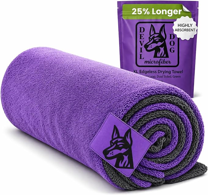 24" x 45" Extra Large Microfiber Towels for Car Drying Towel – 1200 GSM Twisted Loop Cloth, Ultra Absorbent, Streak-Free, Lint-Free, Scratch-Free, Edgeless Quick Drying Towel