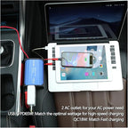ALLWEI 300W Car Power Inverter, DC 12V to 110V AC Converter Car Plug Adapter Outlet with 65W PD USB-C & 18W USB-A Fast Charge, Car Cigarette Lighter Charger for Phone, Laptop, Tablet - Blue