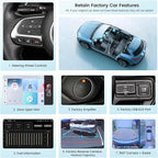 Roadanvi Car Radio for Jeep Renegade 2015-2022 Wireless Carplay/Android Auto, 9" Touch Screen Head Unit with Knob and Physical Button, Car Stereo with Gyroscope GPS Navigation, Bluetooth, WiFi,4G LTE