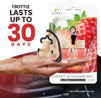 Strawberry Vanilla Car Air Freshener | Hanging Car Freshener with Vent Clip | Long Lasting, Slow-Release Aroma Technology, Adjustable Scent Intensity | Scented Automotive Accessories by Perfa
