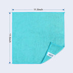 HOMEXCEL Microfiber Cleaning Cloth, 24 Pack Cleaning Rags, Cleaning Towels with 4 Color Assorted, 11.5"X11.5"(Green/Blue/Yellow/Pink)