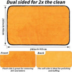 20 Pack Microfiber Car Drying Towel, 15.7 x 23.6 Inch Car Microfiber Cleaning Towels Bulk, Lint-Free, Quick Drying, Dual-Sided Detailing Buffing Polishing Waxing Soft Towels for SUV, Truck and Boats