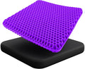 EcoNour Gel Seat Cushion for Long Sitting (Large & Thick) - Pressure Relief Honeycomb Support for Back, Sciatica, Coccyx, Hip & Tailbone Pain | Seat Pad for Office Chair, Wheelchair & Car