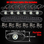 6 Pods LED Rock Lights, Ampper Waterproof LED Neon Underglow Light for Car Truck ATV UTV SUV Offroad Boat Underbody Glow Trail Rig Lamp (Blue)