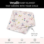 Milk Snob Disney A Wish Come True Baby Boy/Girl Swaddle Blanket, Soft Receiving, Security and Play, Toddler Infant NewbornBedding, Baby Shower, Baby Registry Gender Neutral Gift, 34 * 34 inches