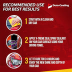 Dura-Coating Technology X-Treme Seal Spray Sealant - Liquid Wet Sealant Wax for Cars, 16oz Spray Bottle - Made in USA