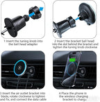 MagSafe Car Mount Charger - 15W Magnetic Wireless Car Charger Vent Dashboard, 360° Rotation Magnetic Phone Holder for Car Charging HandsFree for iPhone 17 16 15 14Pro Max, Gift for Men Women
