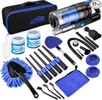 17pcs Car Detailing Kit Interior Cleaner, Car Interior Cleaning Kit with Handheld Car Vacuum, Car Detailing Brushes, Windshield Cleaning Tool, Car Cleaning Supplies, Car Accessories for Men, Women