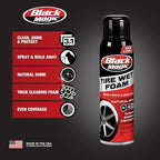 Black Magic 120269 Tire Wet Foam - Specially Formulated Thick Tire Spray Foam Clings to Tires to Dissolve & Clean Dirt while Shining & Protecting, 18 Fl. Oz. (Pack of 2)