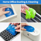 Car Cleaning Gel, 4 Piece Car Cleaning Kit, Men's and Women's Car Detailing Supplies Accessories, Car Trim Dust, Crevice Cleaner, Vent Removal Grease and Dust, Clean Keyboard Cleaner.
