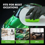 Premium Microfiber Applicator Pads (3 Pack), Ultra-Soft Ceramic Applicator Pads, Scratch-Free Car Wash Sponge, Perfect for Wax, Sealant, and Conditioner Application, Green/Gray