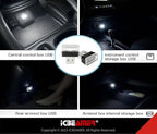 ICBEAMER USB Interface Miniature Night Light 1-Pack (White) | Universal Plug-in LED for Car Interior and Trunk Ambient Atmosphere