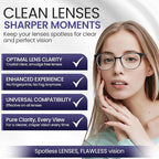 Eyeglass Gel Lens Cleaner Spray Kit - 3 x 1oz Gel Eyeglasses Cleaner Spray Bottle + 2 Microfiber Cloth for Cleaning - Safe for All Lenses (AR Coated Included), Eyeglasses and Screens