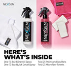 Nexgen Premium Ceramic Clay Bar Kit – 5 Piece Professional-Grade Car Cleaning Kit with Ceramic Spray & Quick Detailer – On-the-Go Car Detailing – Ideal for Cars, Trucks, Boats & More