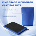 Clay Mitt Auto Detailing 2 Pack, Fine Grade Microfiber Car Clay Bar Mitt, DIY Detail Tool & Kit Car Detailing Alternative (Blue)