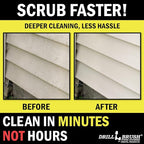 Drillbrush Hard Bristle Cleaning Brush for Crevices and Gaps - Drill Brush Attachments for Cleaning Brick and Cement - Brick Fireplace Cleaner Brushes - Cemetery Headstone Cleaner Kit for Graves