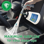GOCCIDA 8 Car Cleaning Kit, Car Detailing Kit Cleaning Works with Air Compressor (Sponge Cloth + 5 x Brush Tips + Replacement Hose) 8 Parts Car Cleaning kit