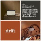 Drift Car Air Freshener - Stone Air Freshener Car Odor Eliminator - Long Lasting Scent - Auto Accessories - Metal Clip - Essential Oils - Clean Ingredients - Grove Scent Starter Kit