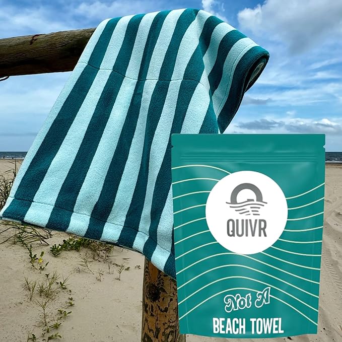 QUIVR “Not a Beach Towel” – Premium Microfiber Car Drying Towel – 1080 GSM, Edgeless, Ultra Absorbent & Scratch-Free – 31"×28" Auto Detailing Towel – Made in Korea