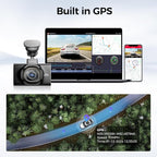 LD02 5K 5G WiFi Dash Cam with Free 64GB SD Card, 3" IPS Screen 150° WDR IR Night Vision 24H Parking Mode Dashcam for Car, Build-in GPS G-Sensor