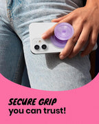 On The Grip Compatible with Magsafe Ultra-Thin Collapsible Phone Grip – Sleek Magnetic Phone Holder for iPhone & Android, 360 Rotation, Wireless Charger Compatible, Durable & Portable (Violet)