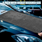 Tegeme 4 Pack Extra Large Car Drying Towels 48" x 24" Microfiber Towels for Car Detailing Ultra Absorbent Cleaning Cloth Without Streaks, Water Spots, Scratches for Trucks, Boat