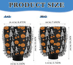 Qilmy Skeleton Pumpkins Microfiber Chenille Car Wash Sponge Scratch Free Car Wash Mitt Absorbent Mitt Sponge for Trucks SUVs Car Washing Home Cleaning, Large